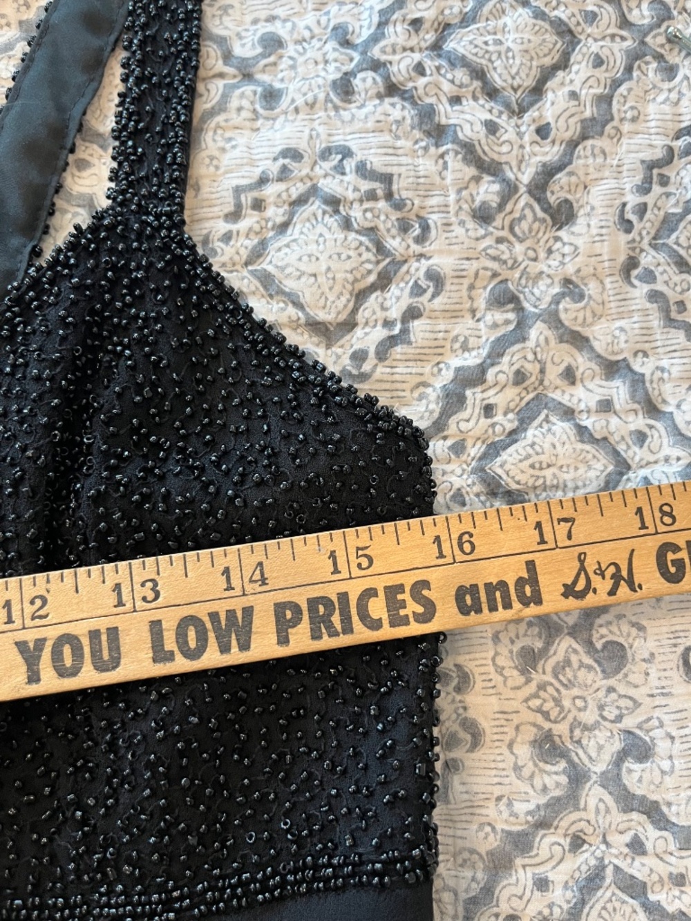 Vintage Cache Y2K Black Beaded Mesh Maxi Dress Gown Sz 8 Goth Glam NYE Formal - Picture 9 of 10